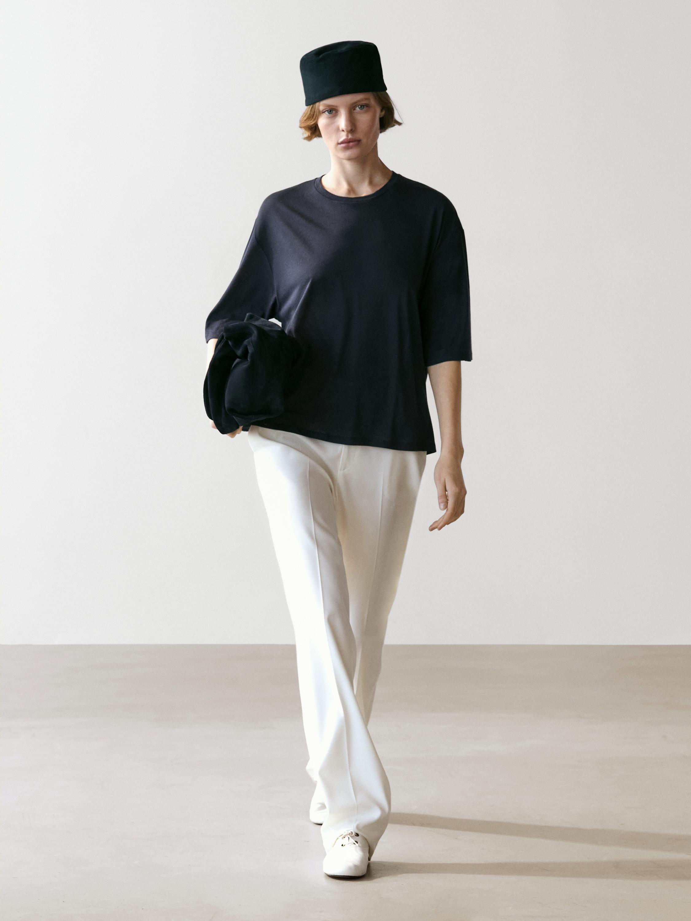 Oversize cotton short sleeve T-shirt